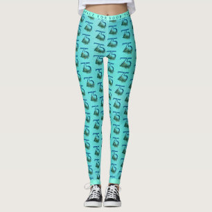 Legging Padrão de Pavão de Aniversário ou Aniversário de 7