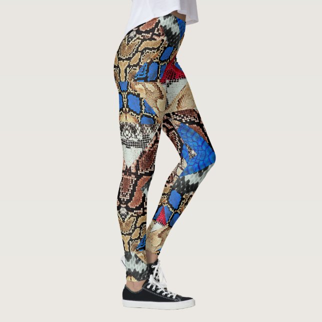 Legging Padrão de Pele de Cobra  (Direita)