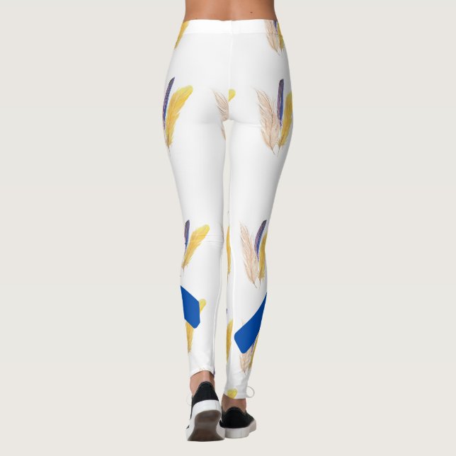 Legging Padrão de Pena Boêmio (Verso)