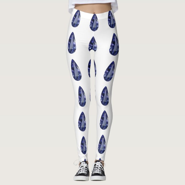 Legging Padrão de pera azul (Frente)