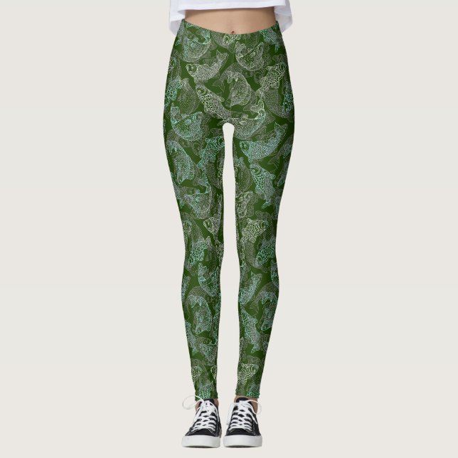 Legging Padrão de pesca Trabalhos 01.b DGreen BG (Frente)