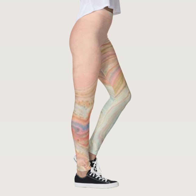 Legging Padrão de Pêssego Contemporâneo e Justo (Direita)
