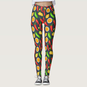 Legging Padrão de Pimentos Quentes