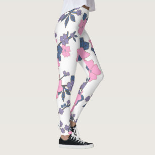 LEGGING PADRÃO DE PINCO E FLOR DE RODA