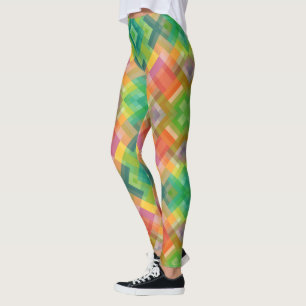 Legging Padrão de Polígono dos Triângulos dos Quadrados