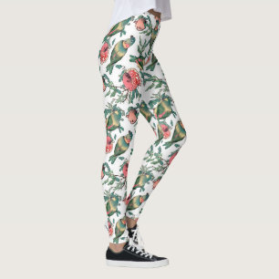 Legging Padrão de Pomegranato e aves