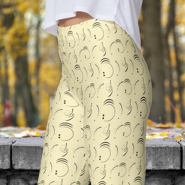 Legging Padrão de ponto de Abstrato amarelo delicioso (Abstract Dot on Blond)