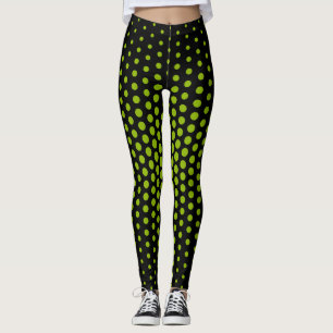 Legging Padrão de Ponto do Verde Techno