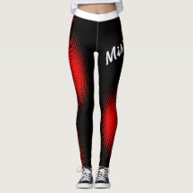 Padrão de Ponto Vermelho com Nome em Script Grande