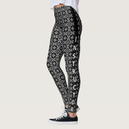 Legging Padrão de Pontos Bokeh Monocromático Abstrato