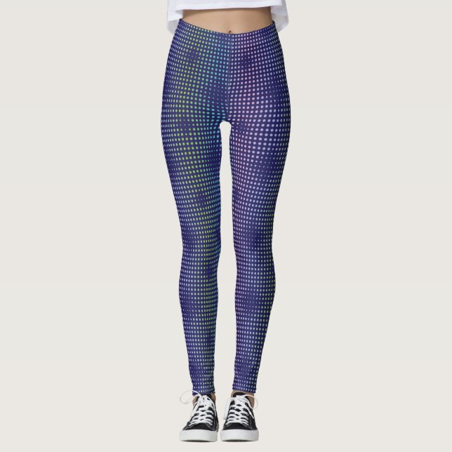 Legging Padrão de pontos holográficos iridescentes (Frente)