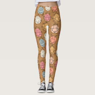 Legging Padrão de poses de ioga Padrão sem costura de io