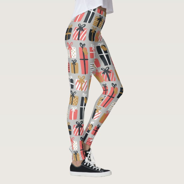 Legging Padrão de presentes de Natal (Direita)