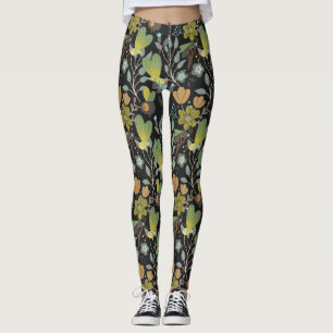 Legging Padrão de Primavera escuro