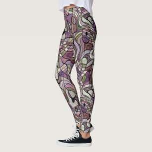 Legging Padrão de quadrados retrorreflectores distorcidos