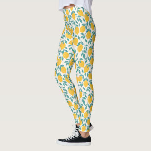 Legging Padrão de Ramificações de Limão Doce