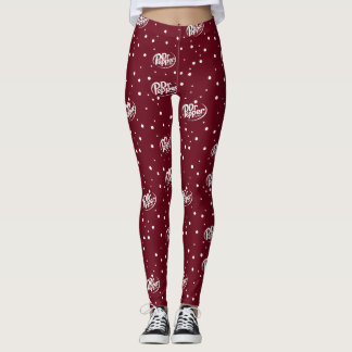 Legging Padrão de Refrigerante de Cereja Retro | Bolinhas