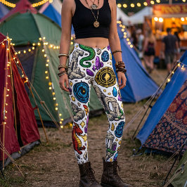 Legging Padrão de Reinos Mitológicos