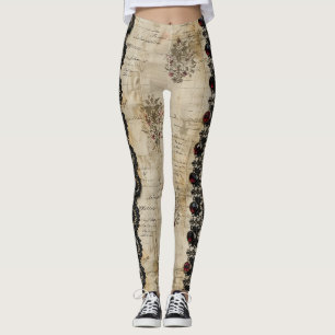 Legging Padrão de Renda Rubi Vitoriano Gótico (5)