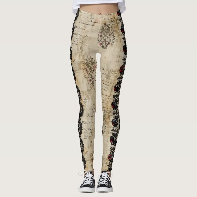 Legging Padrão de Renda Rubi Vitoriano Gótico (5) (Frente)