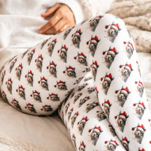 Padrão de repetição de Llama de Natal com chapéu d