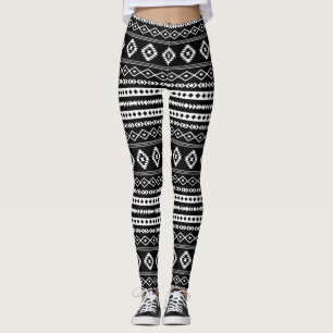 Legging Padrão de repetição do Aztec White em Motifs Misto