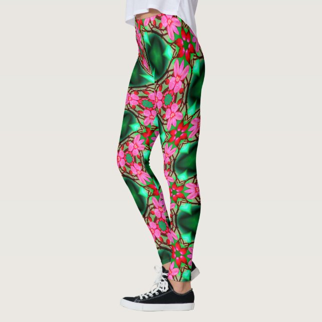 Legging Padrão de Rosa do deserto bonito (Esquerda)