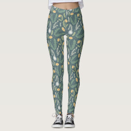 Legging Padrão de Semana Floral de Dandelion