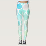 Legging Padrão de Sereia Verde Colorida Moderna Sem Olhos<br><div class="desc">Padrão de Sereia Verde Colorida Moderna Sem Olhos</div>