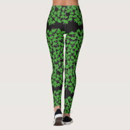 Legging Padrão de Shamrock Verde de Dia de São Patrício em
