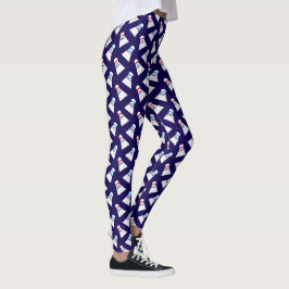 Legging Padrão de Shuttlecock do Jogador de Badminton