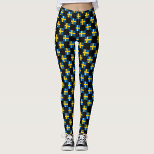 Legging Padrão de Sinalizador de Suecia verificado