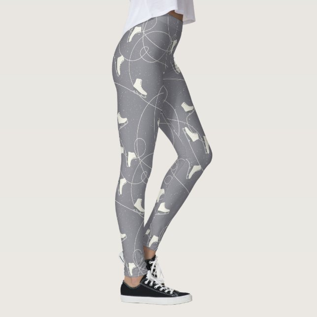 Legging Padrão de skates de gelo de Natal - presentes de N (Direita)