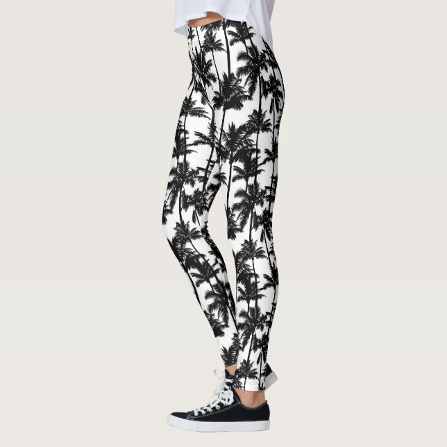 Legging Padrão de Sombra da Árvore Palm (Esquerda)