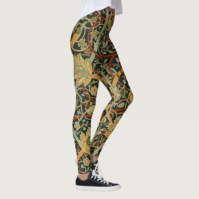 Legging Padrão de Tapeçaria da Floresta de William Morris: (Direita)