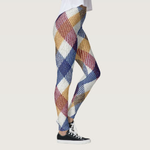 Legging Padrão de Tartan multicolorido