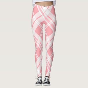 Legging Padrão de Tartan Rosa