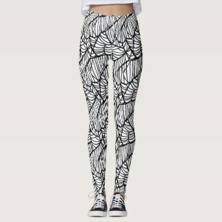 Legging Padrão de teia de aranha desenhada à mão para o Ha