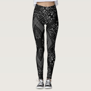 Legging Padrão de tendência geométrica do estilo de vinhet