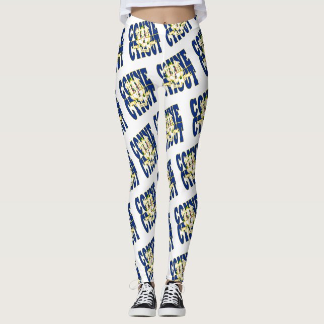 Legging Padrão de texto do sinalizador de estado de conexã (Frente)