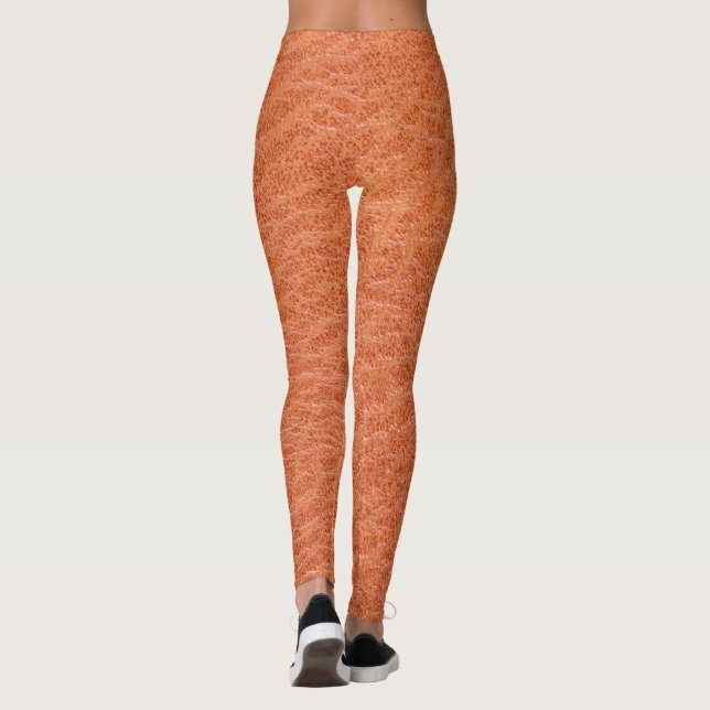 Legging padrão de textura de couro (Verso)