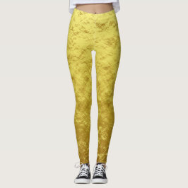 Legging Padrão de Textura Dourada (Brilho Luxuoso do Ouro)