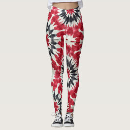 Legging Padrão De Tie Dye Sem Olho Definido Forte