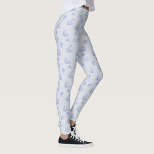 Legging Padrão de Toalha de Ganso do País Bonito