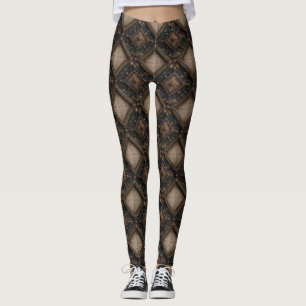Legging Padrão de Trabalho em Madeira Talhada Gótica (1)