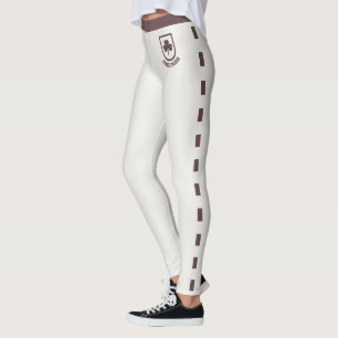 Legging Padrão de Trevo em Rosewood Neutro Personalizado