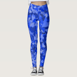 Legging Padrão de Triângulo Azul