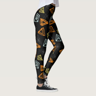 Legging Padrão de triângulos abstratos modernos