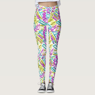 Legging Padrão de tubo de Luz Luminosa.