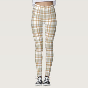 Legging padrão de verificação de tartan de Xadrez